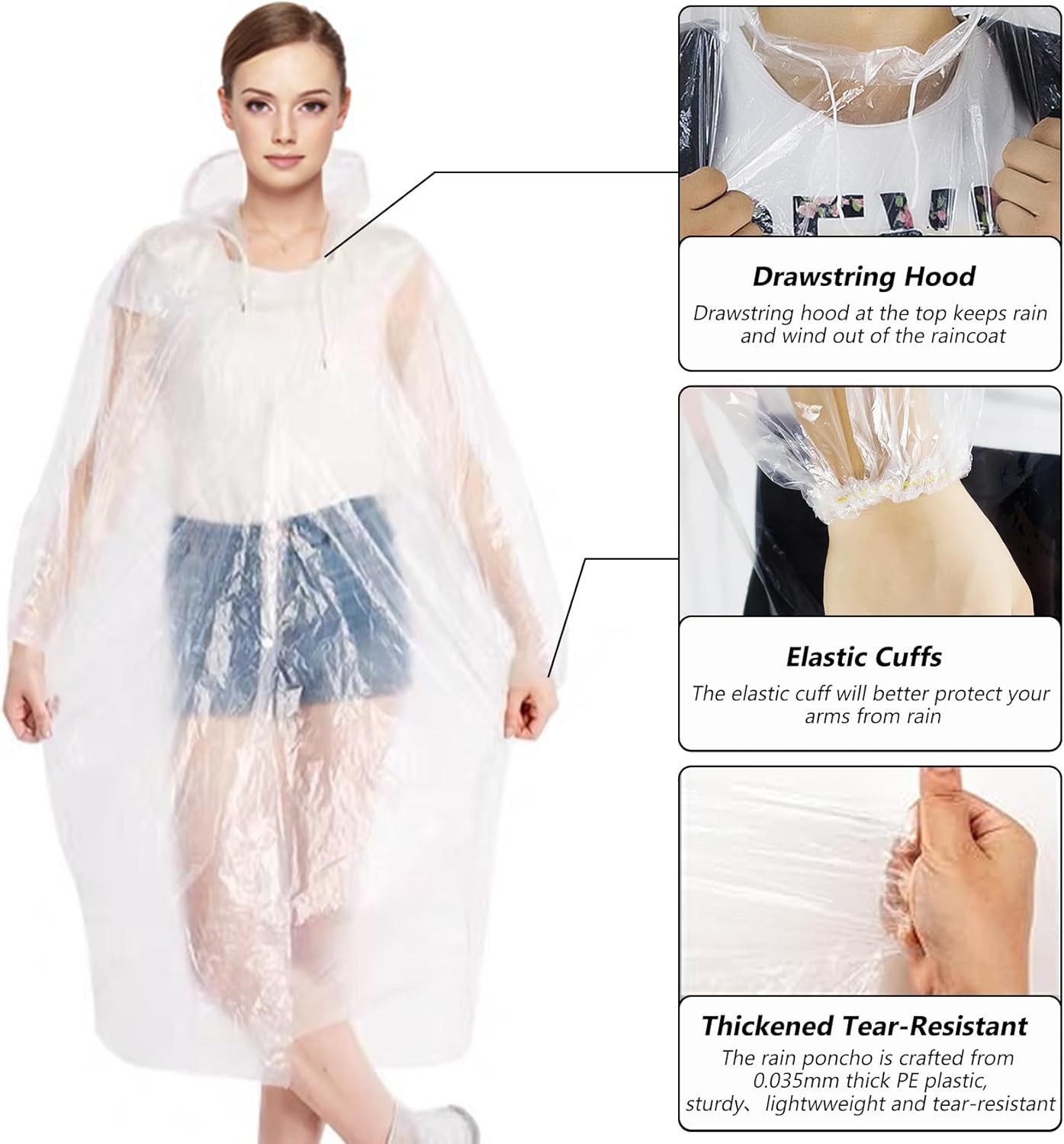 Close-up of the CHGANG rain poncho hood