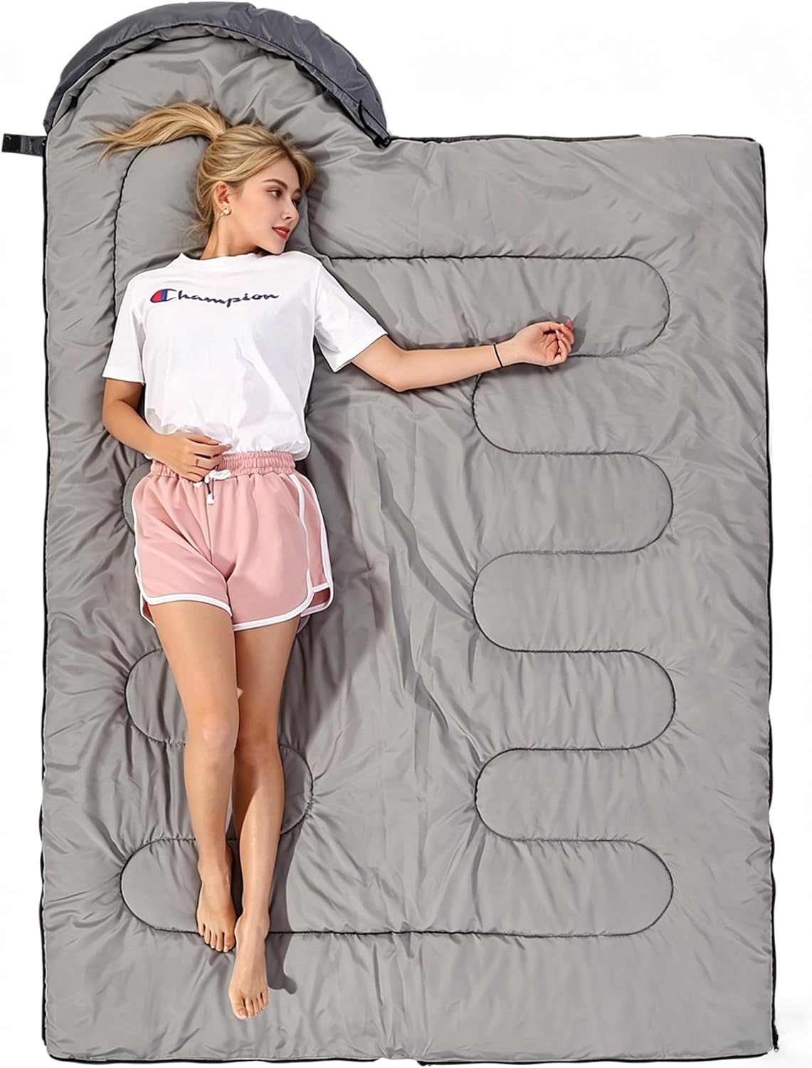 SWTMERRY sleeping bag shown in context at a campsite