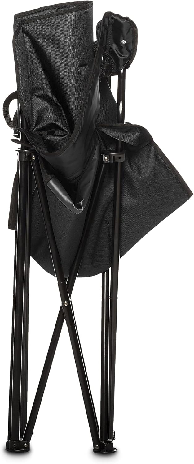 The Amazon Basics camping chair set up in a typical outdoor context