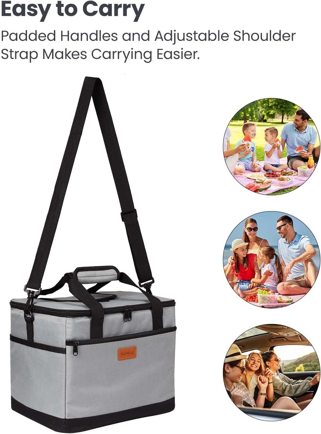 Kollea cool bag with main zip and front pocket visible