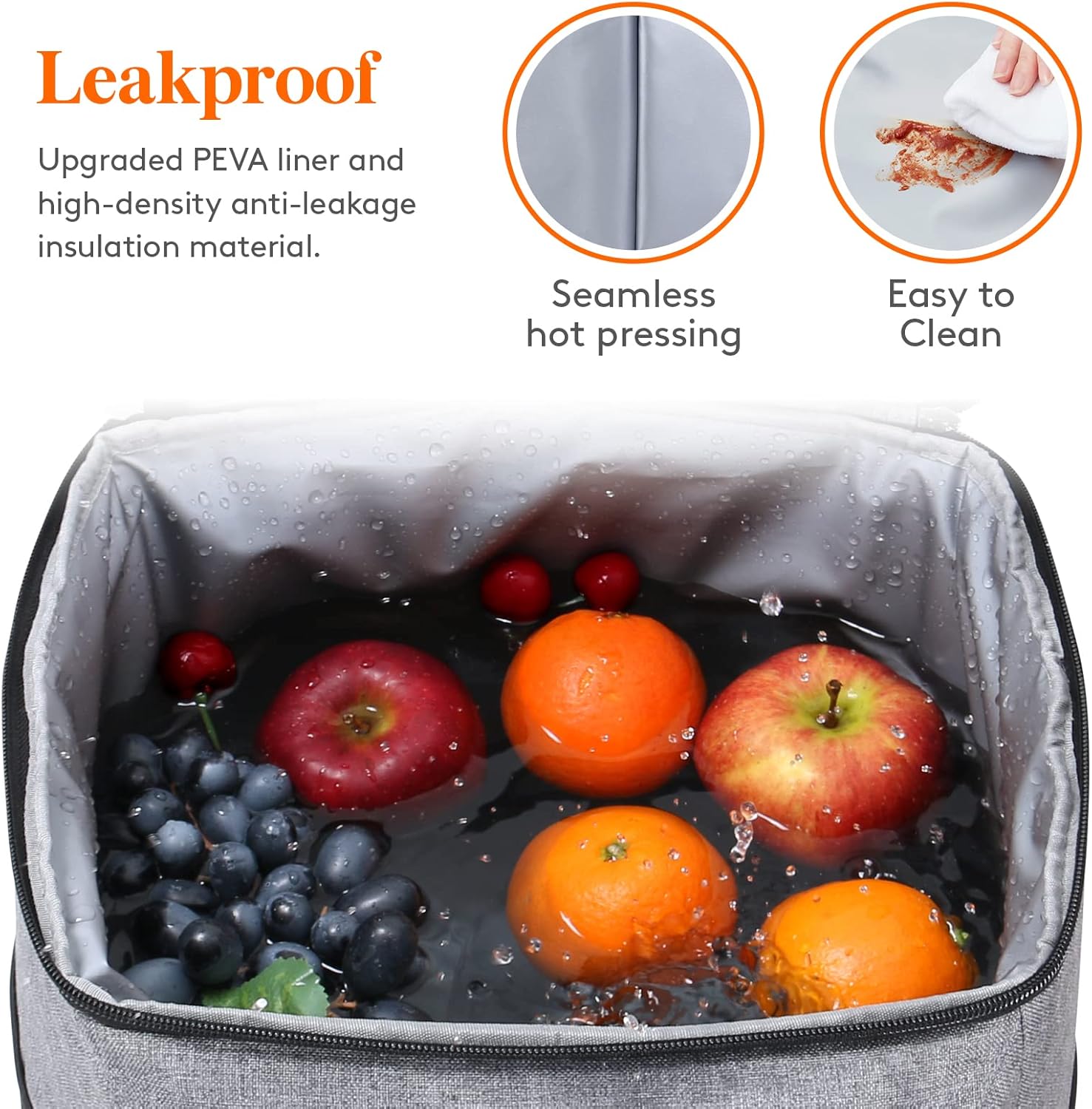 Grey Lifewit cooler backpack packed and ready for a day out