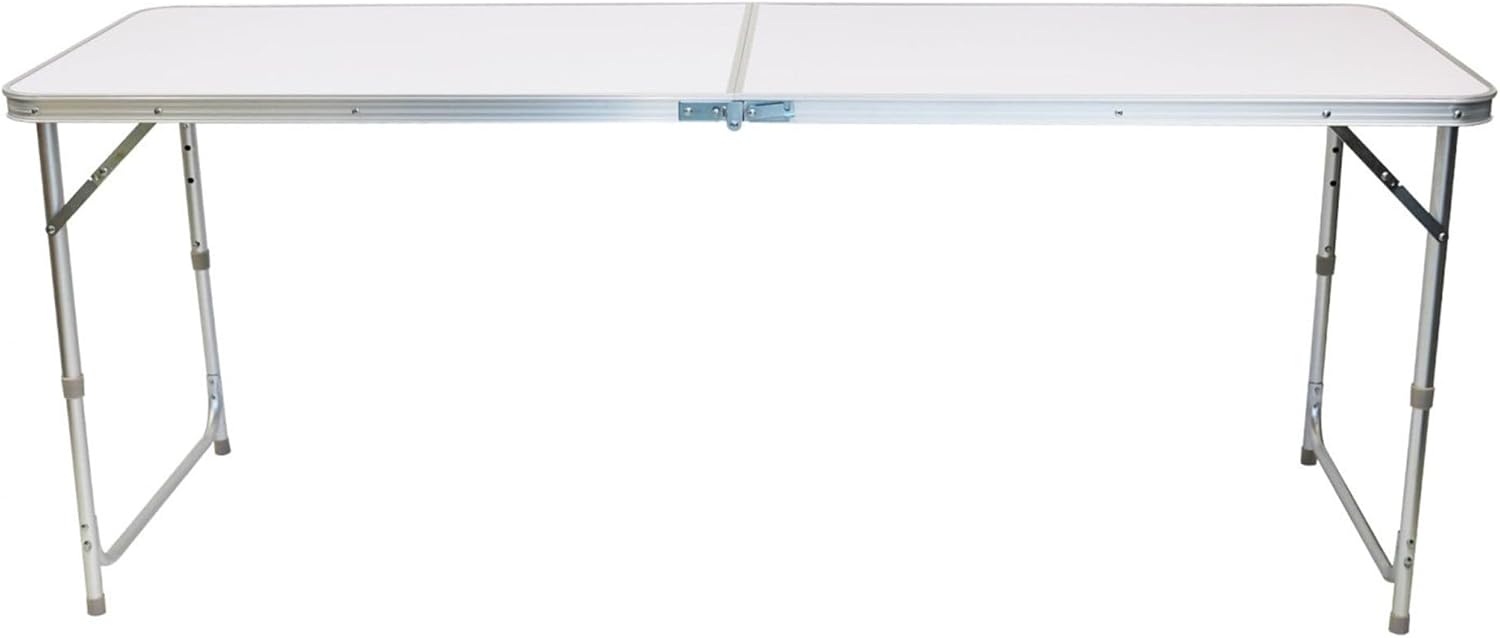 Detail of the leg locking and adjustment mechanism on the Oypla folding table