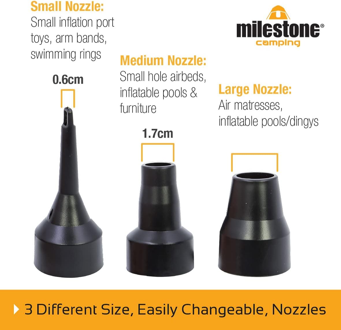 The air pump shown in use with an inflatable